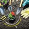 Gardening Tools Set of 10 - Complete Heavy Duty Garden Tools Set with Fashion Handbag - Durable Gardening Supplies Kit Ideal Garden Gifts for Women